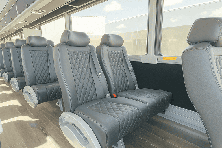 interior of Coach Bus Norwalk charter bus