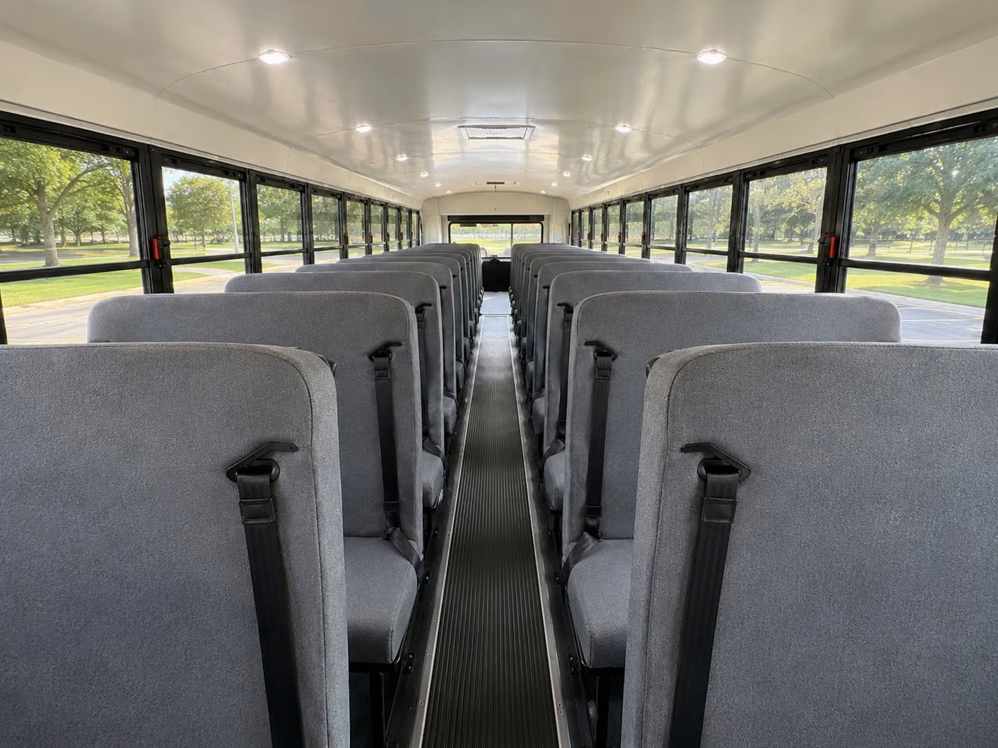 school bus inside